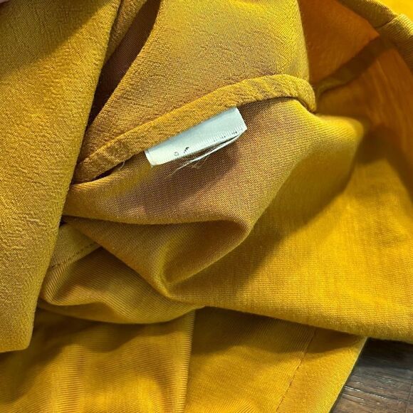 Massimo Dutti Marigold Yellow Orange Ruffle Sleeve Blouse US S - Picture 7 of 7